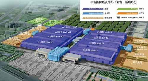 中國國際展覽中心（新館）區(qū)域劃分